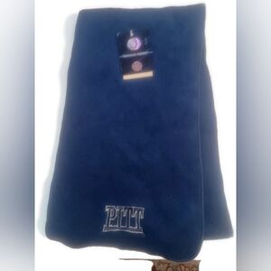 PITT PANTHERS, NCAA 56: SCARF One Size, Fleece, NAVY.